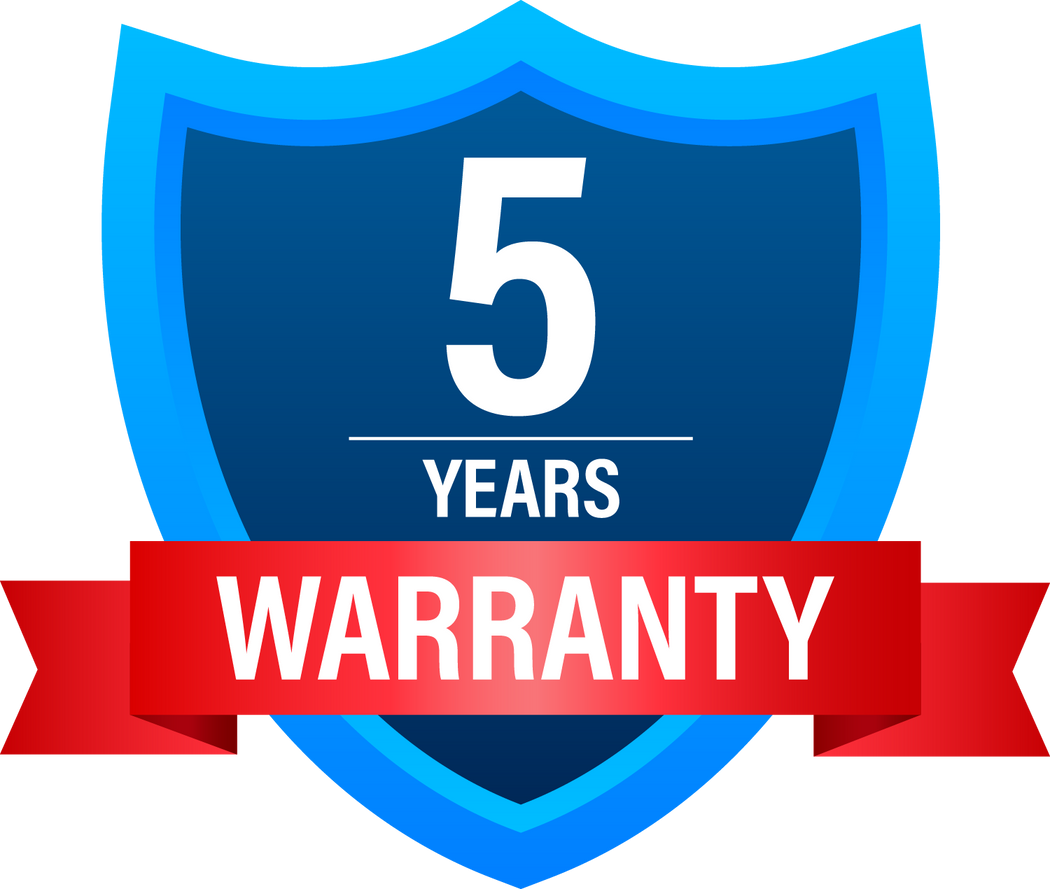 5 Years warranty. Support service
