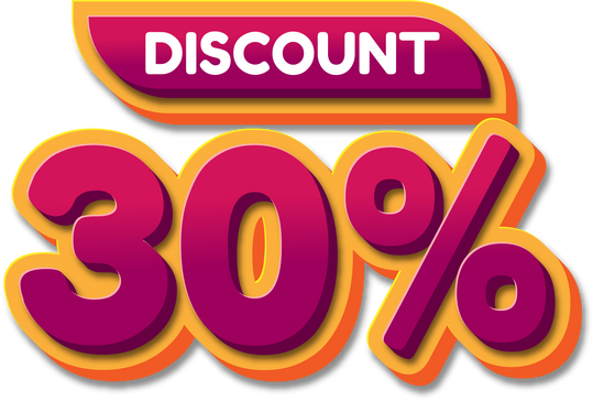 3d text discount 30%